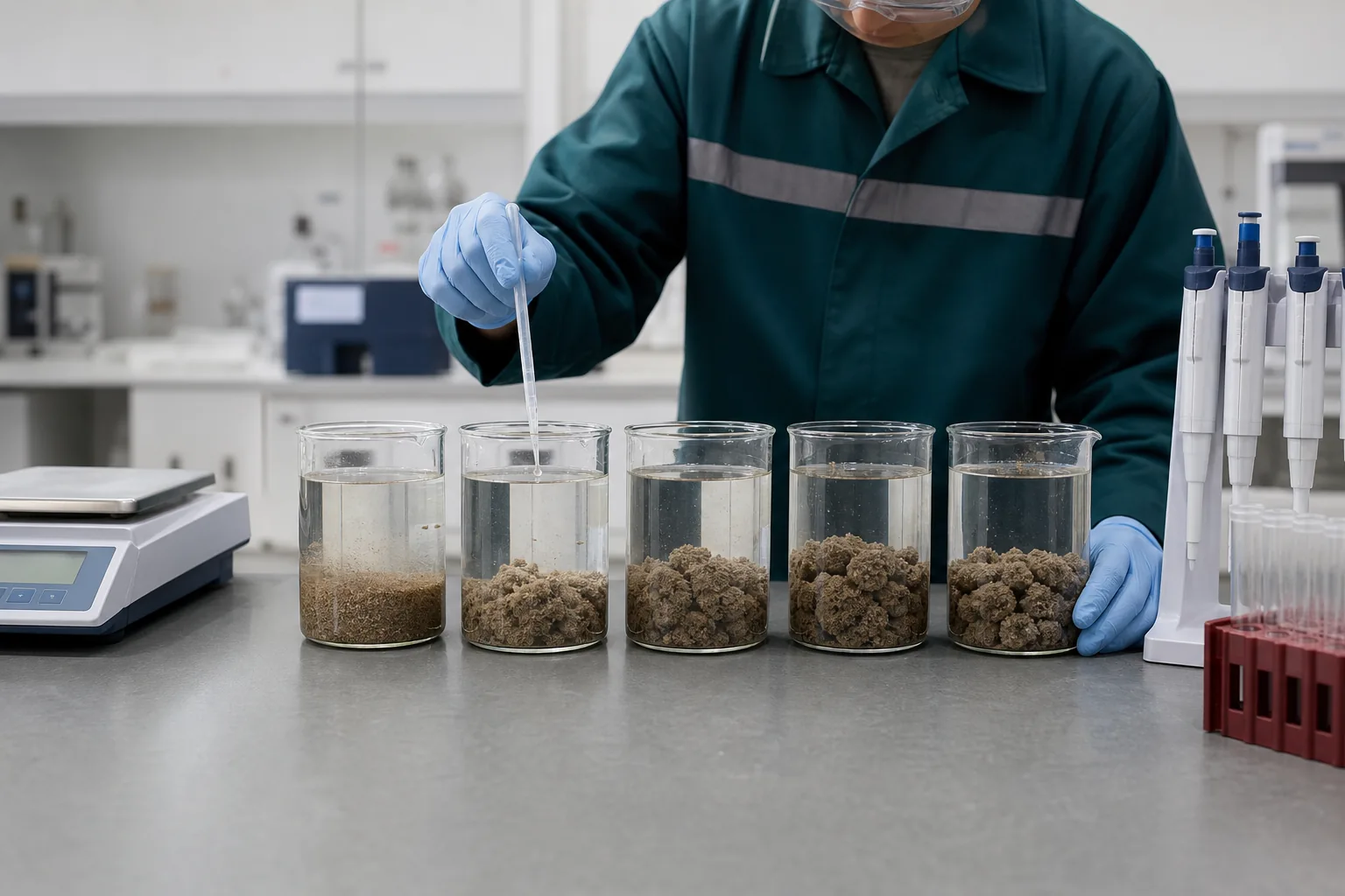 Illustrative laboratory comparison of polymer-treated samples